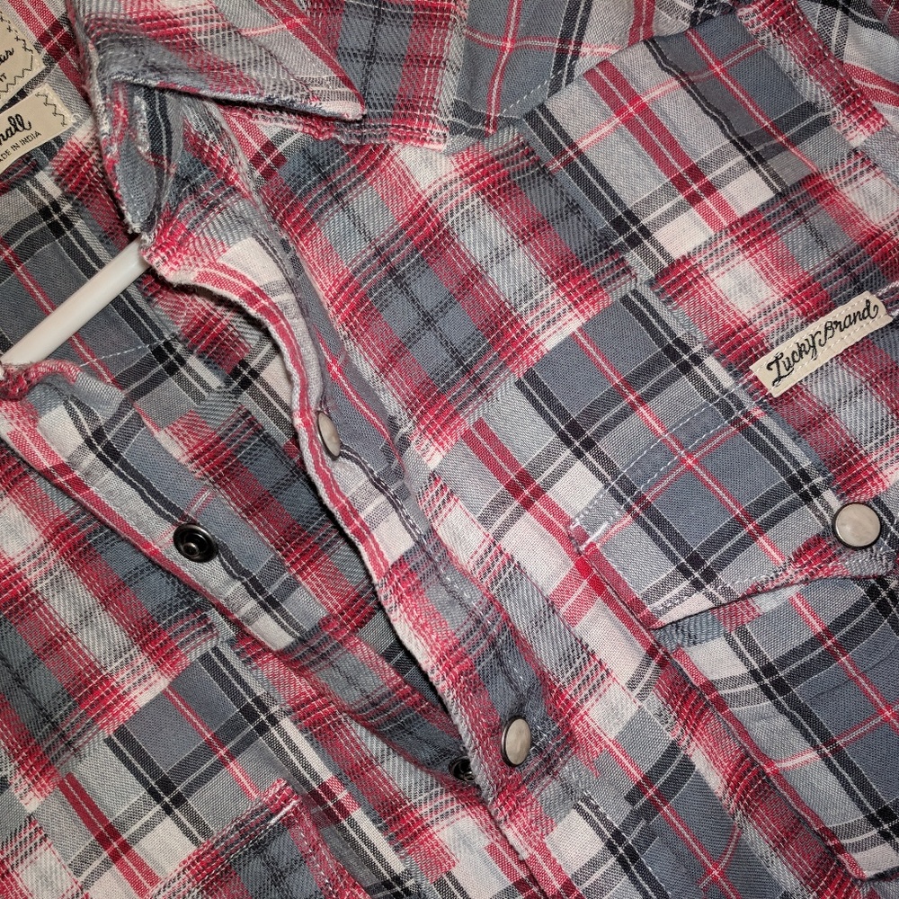 Lucky Brand Patchwork Western Button Down Shirt - image 3